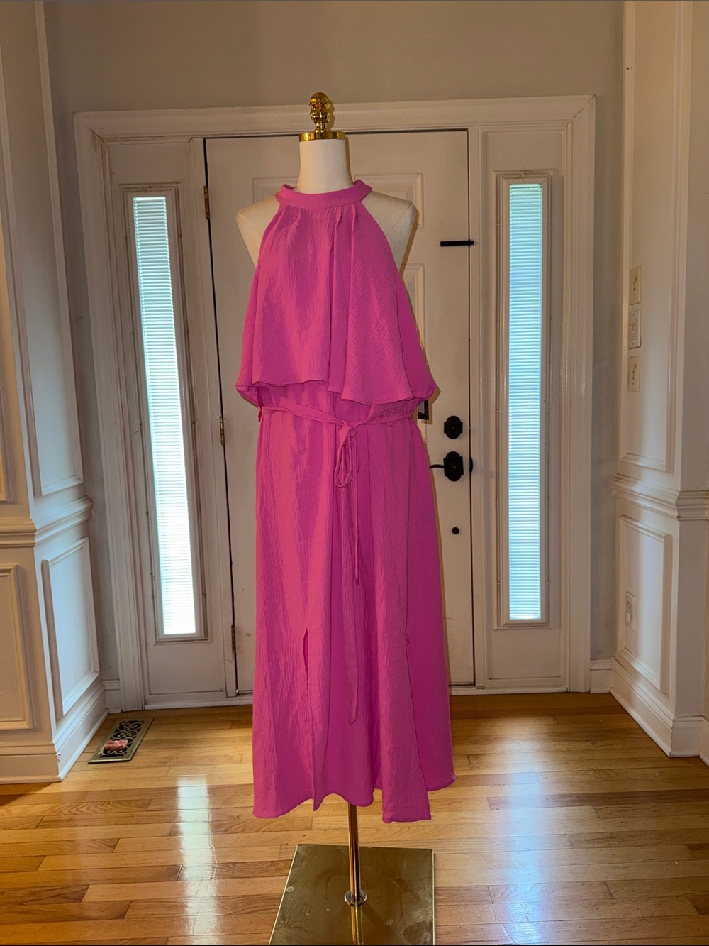 R&M Richards Bright Pink Halter Dress